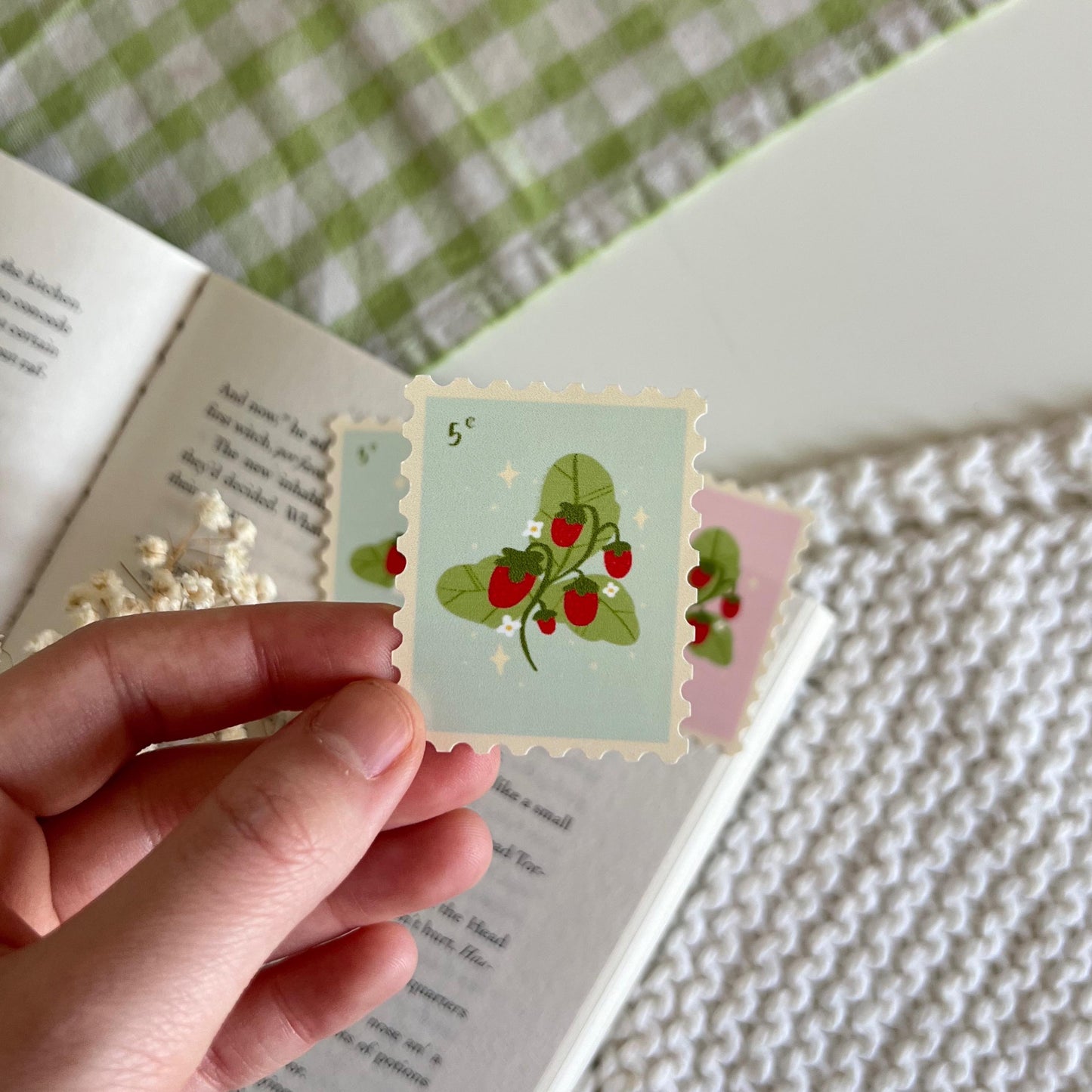 Strawberry Stamp Sticker