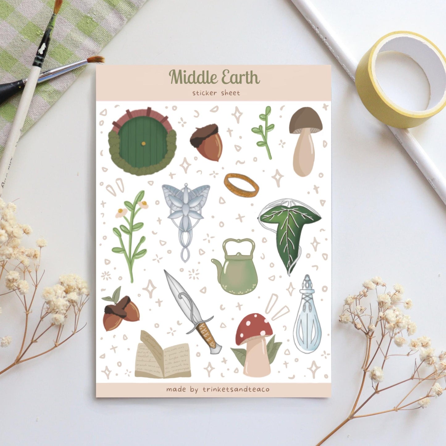 Middle Earth Sticker Sheet
