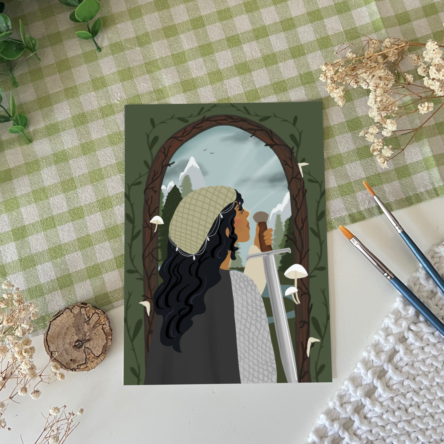 Lady Knight Art Print