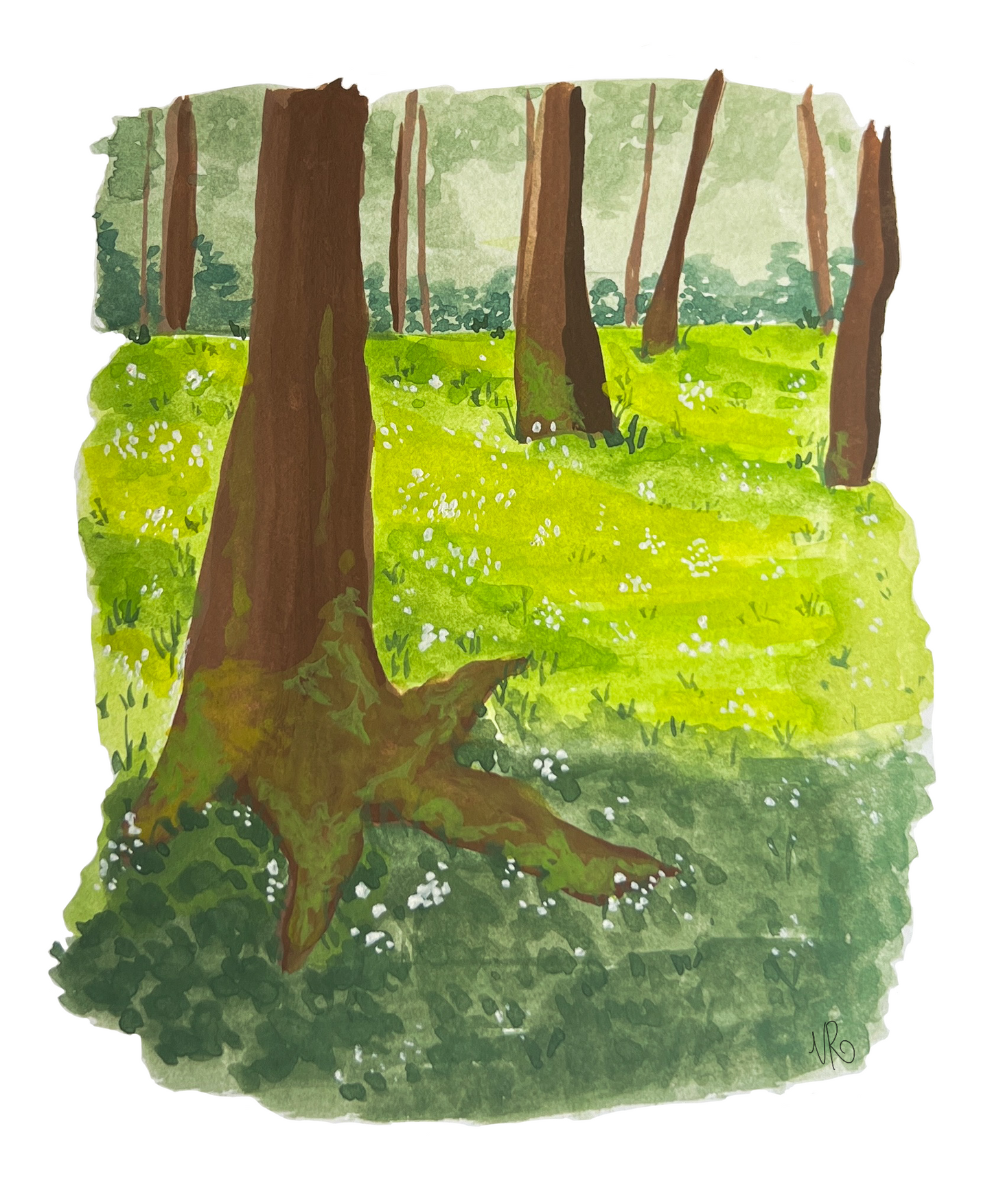 "Mossy Glade" Art Print