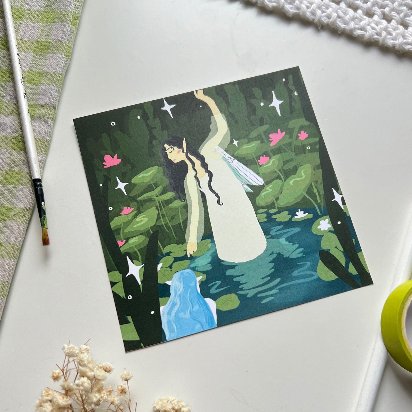 Fairy and Water Nymph Print