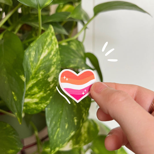 Heart-Shaped Pride Stickers