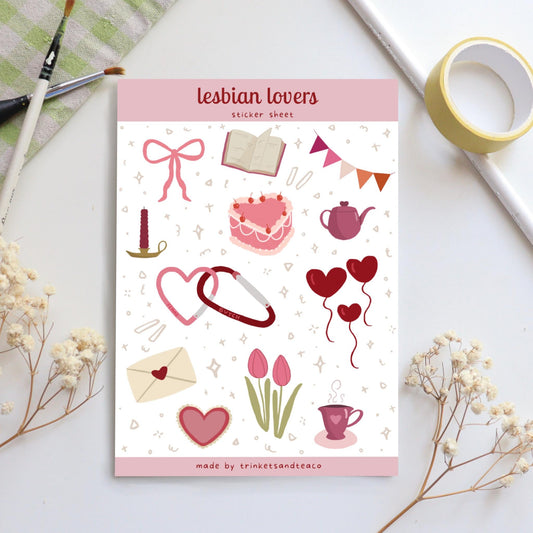 Lesbian Lovers Sticker Sheet