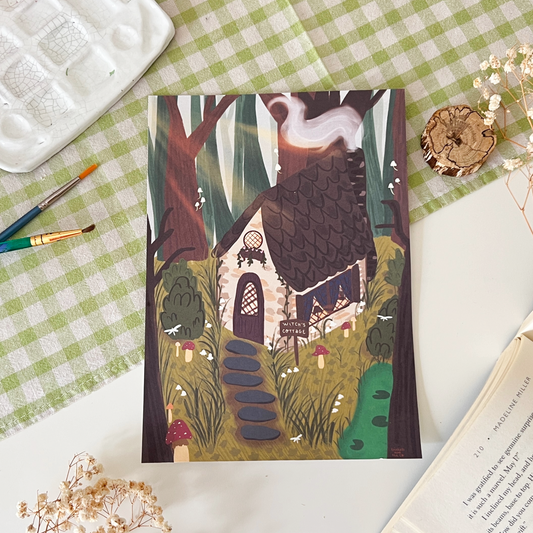 Witch's Cottage Art Print