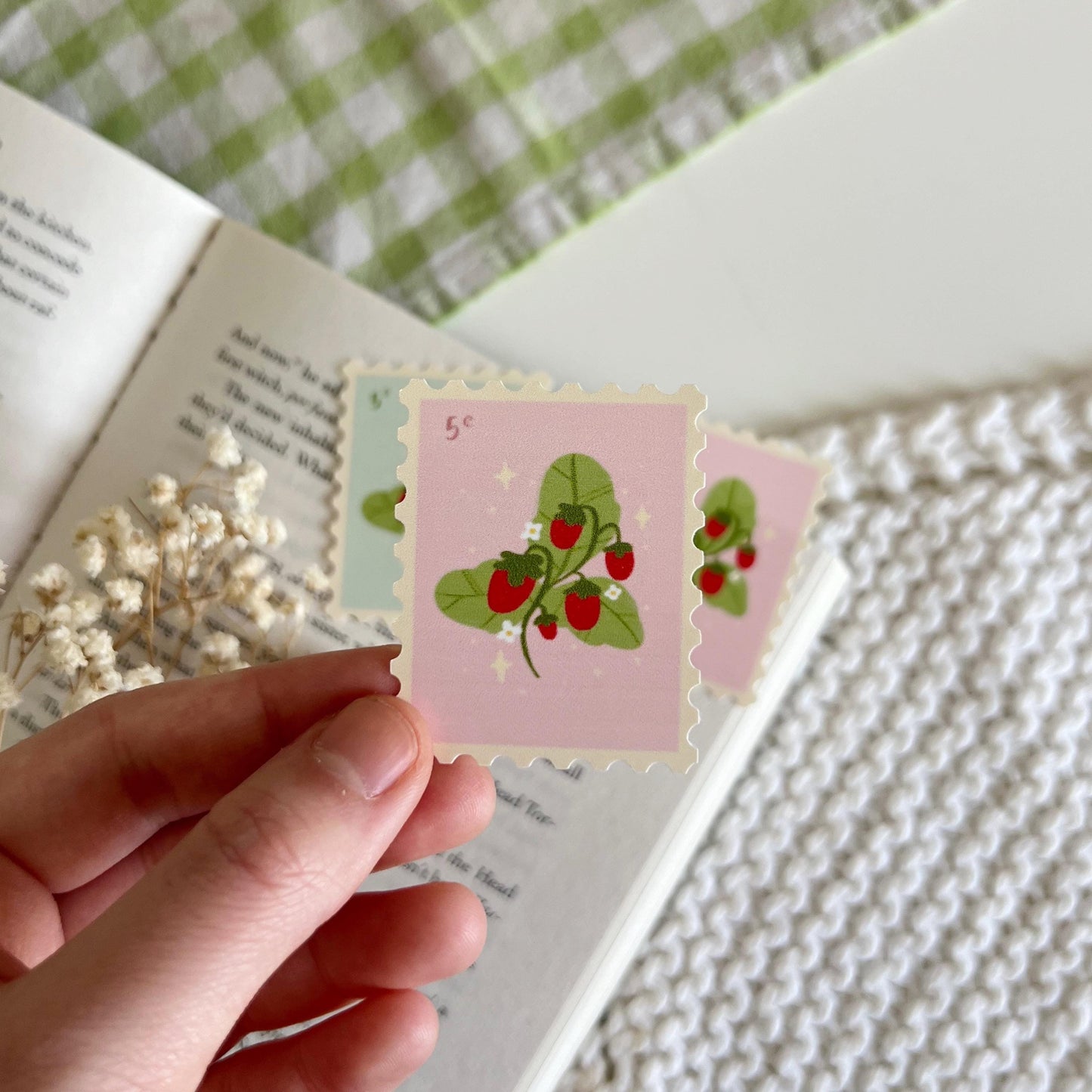 Strawberry Stamp Sticker