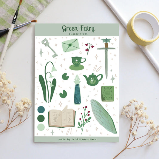 Green Fairy Sticker Sheet
