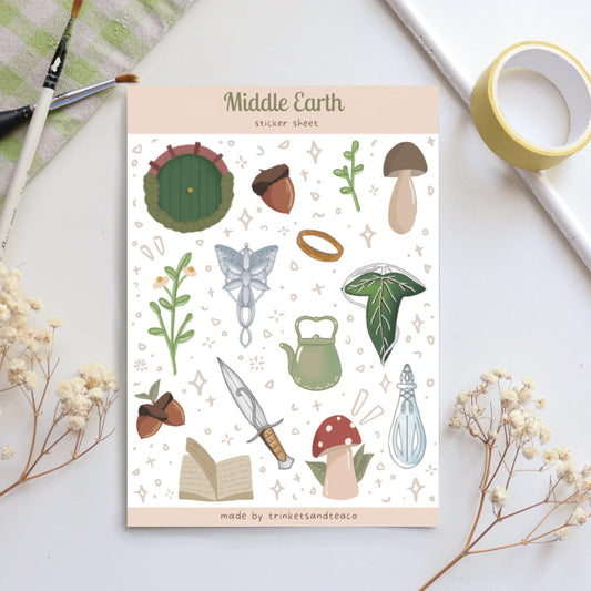 Middle Earth Sticker Sheet