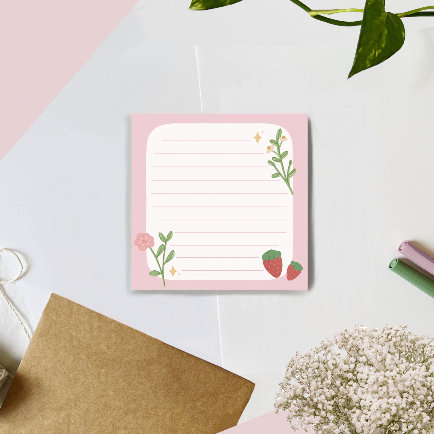 Pink Summer Memo Pad |