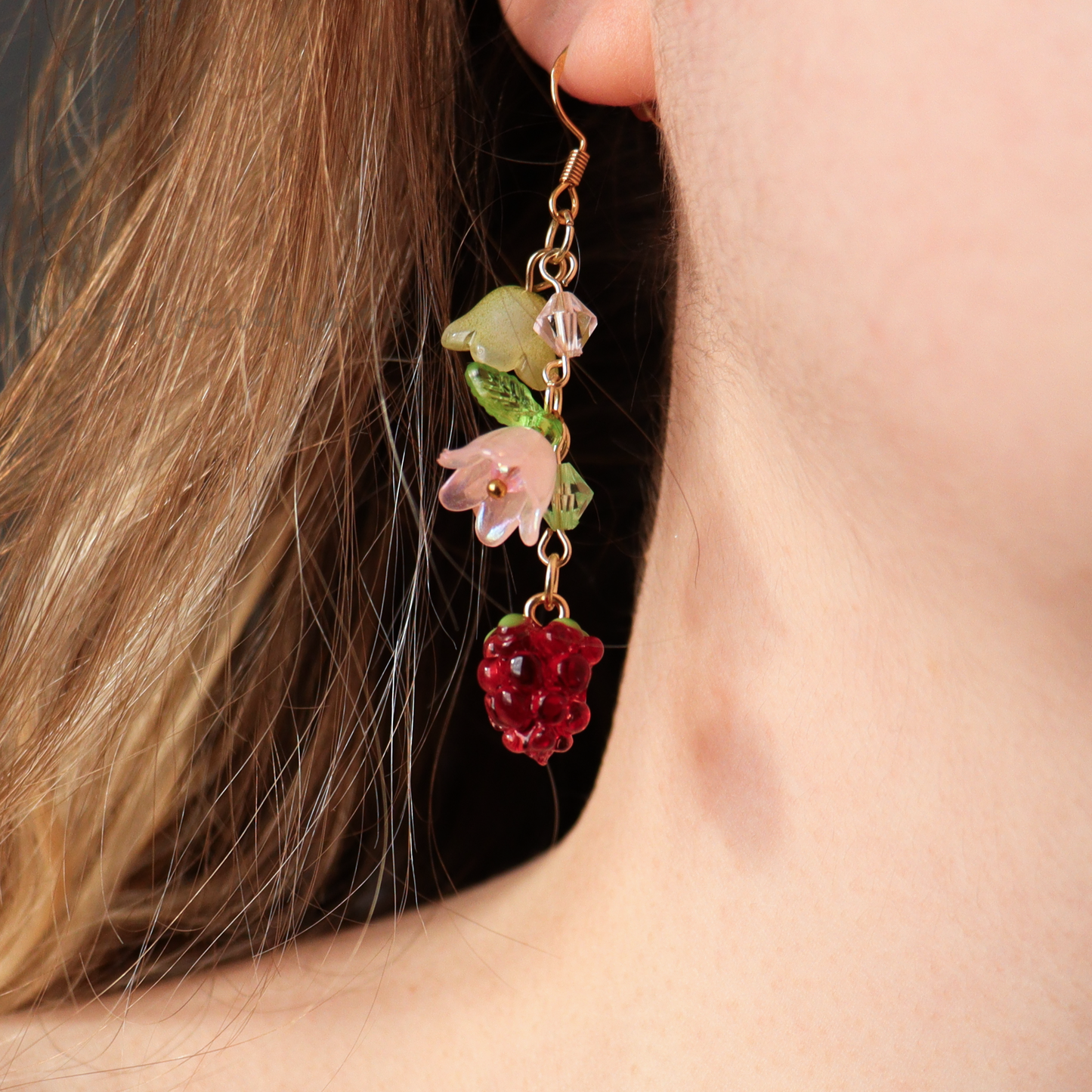 Raspberry Spring Earrings
