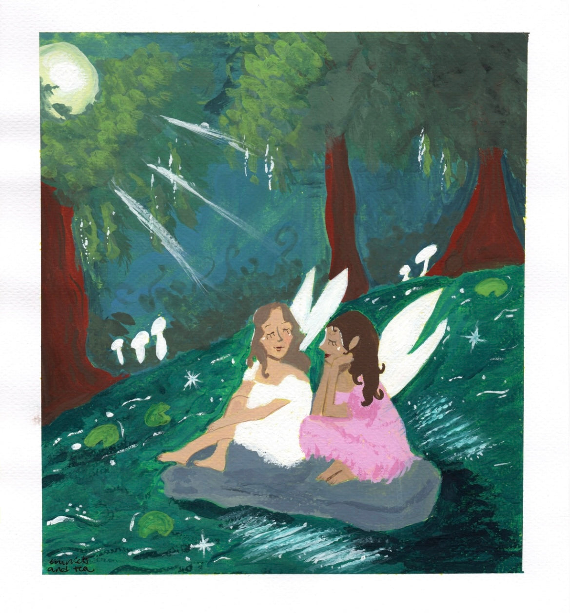 "Lovers by Moonlight" Art Print