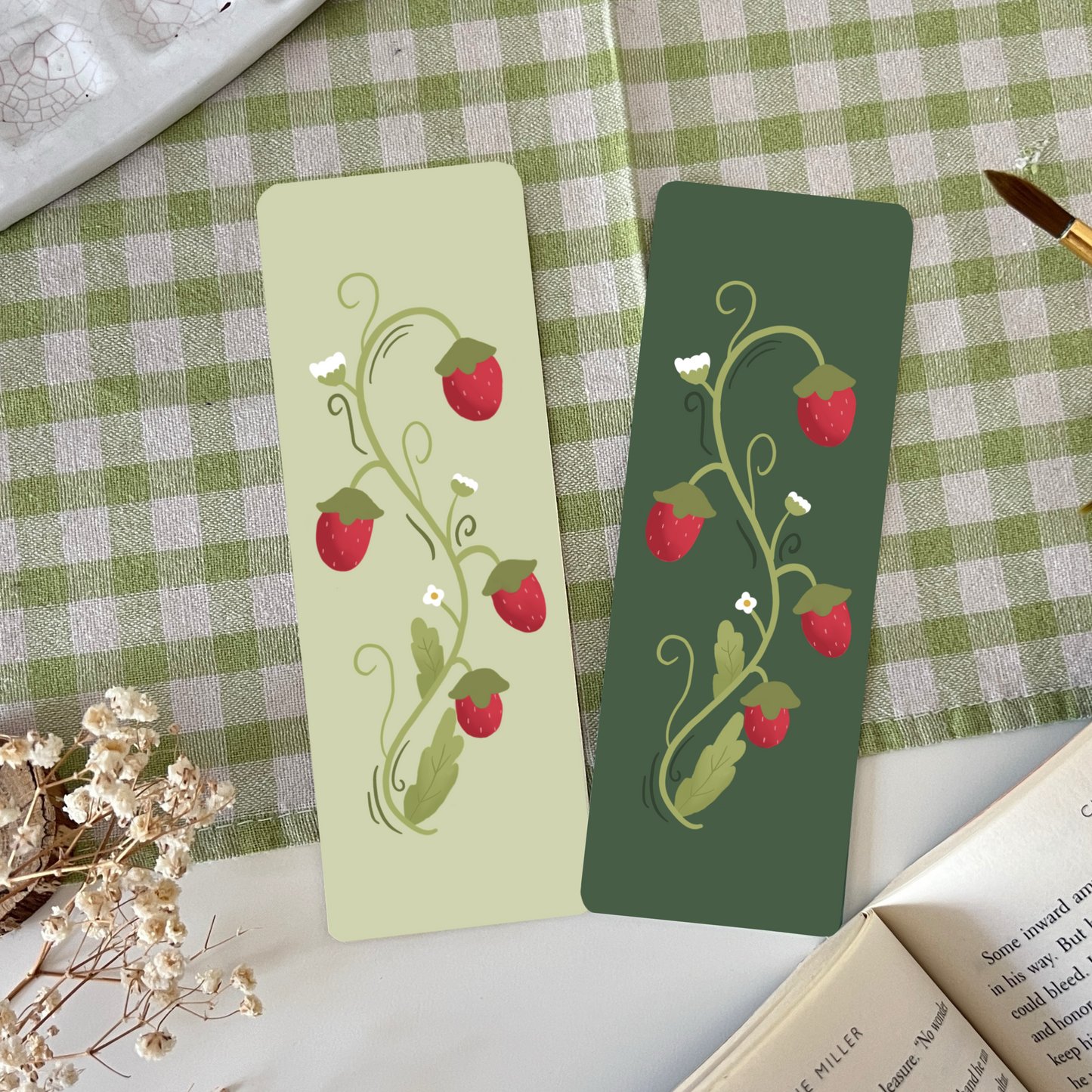 Strawberry Vines Bookmark
