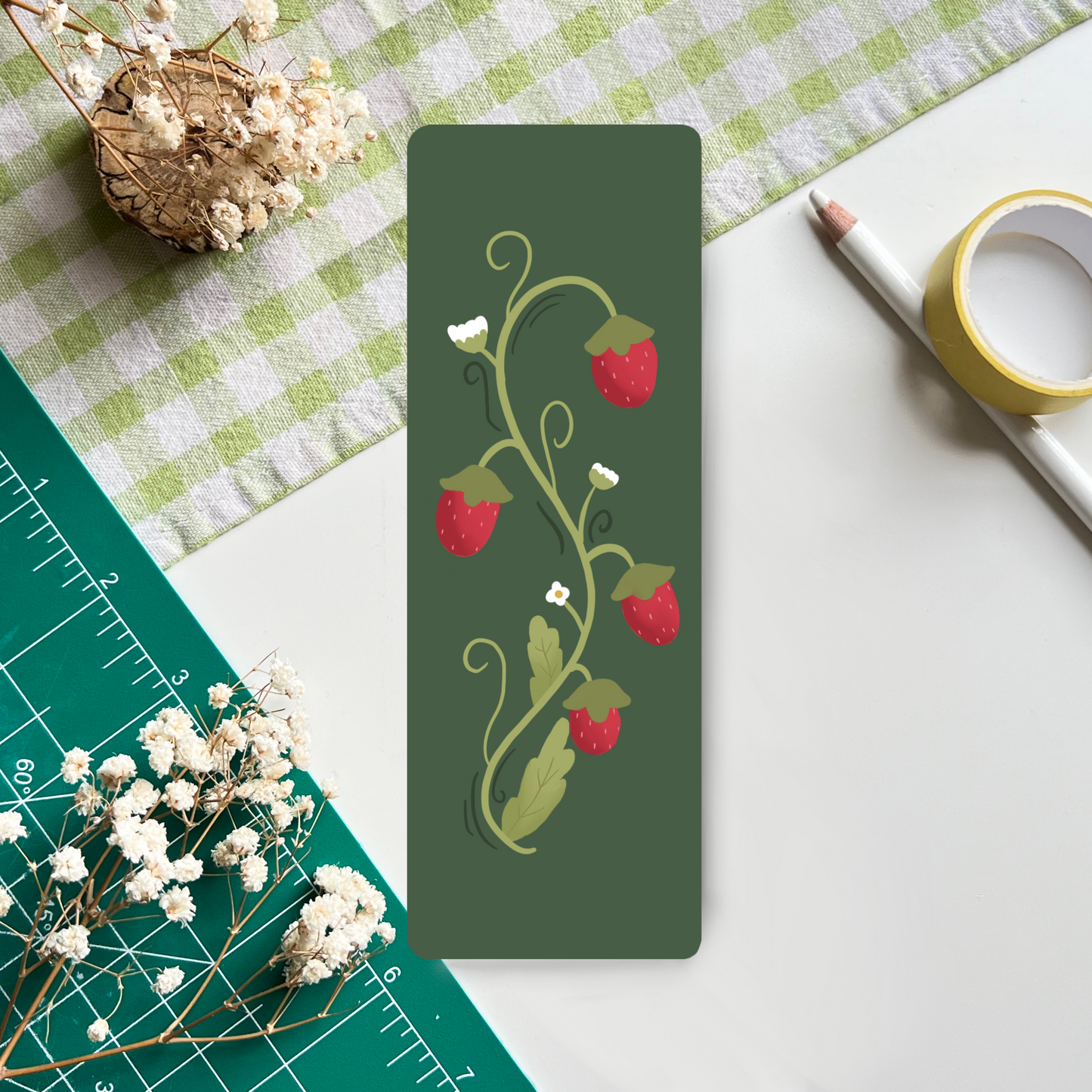 Strawberry Vines Bookmark