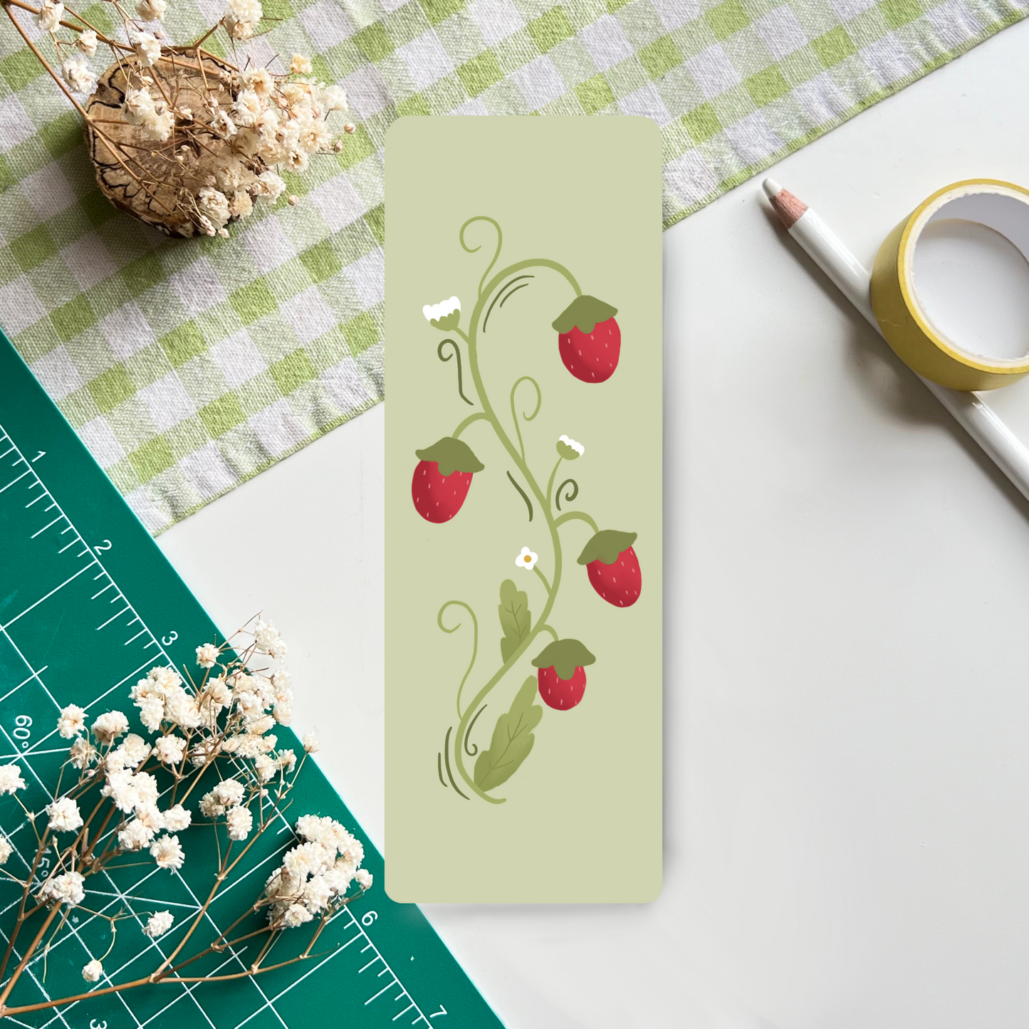 Strawberry Vines Bookmark