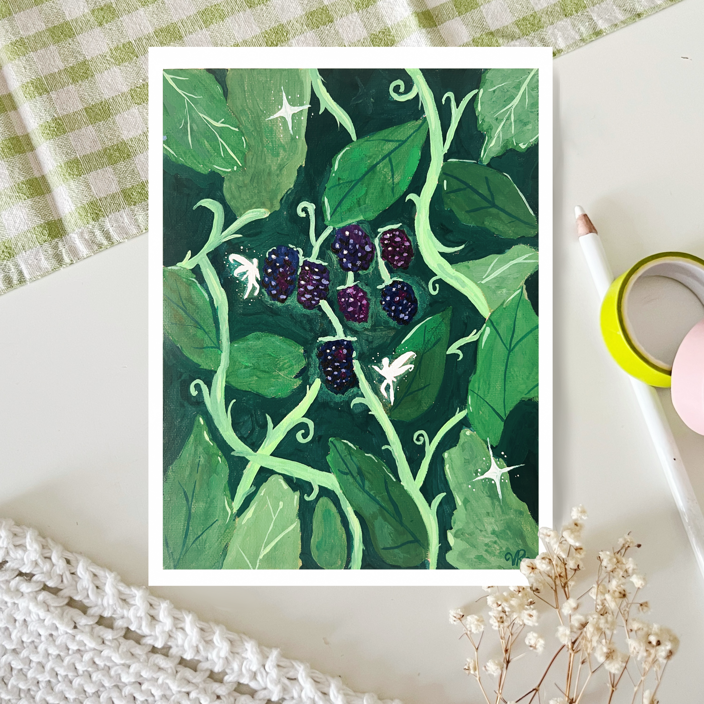 "Blackberry Magic" Art Print