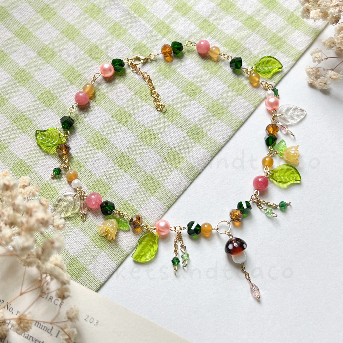 Mushroom Garden Necklace