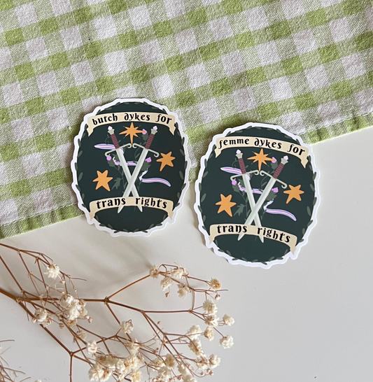 Butch and Femme Trans Rights Sticker