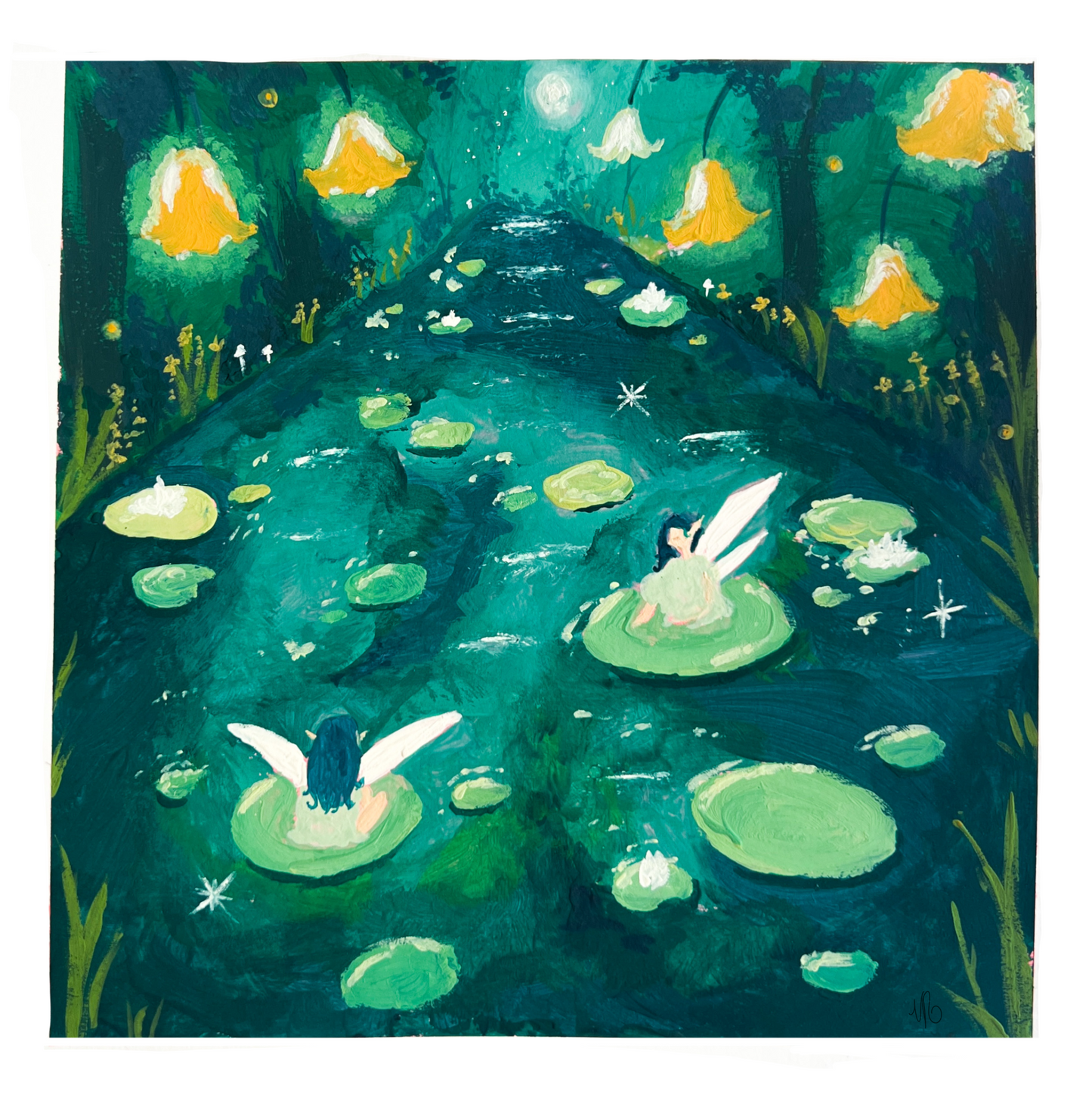 "Luminescent Stream" Art Print