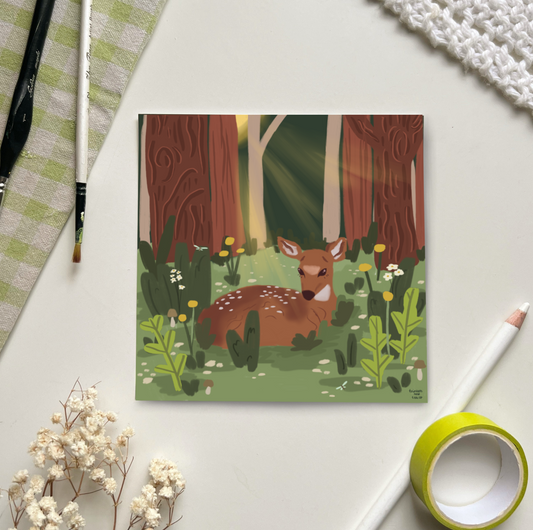 Fawn in Meadow Art Print