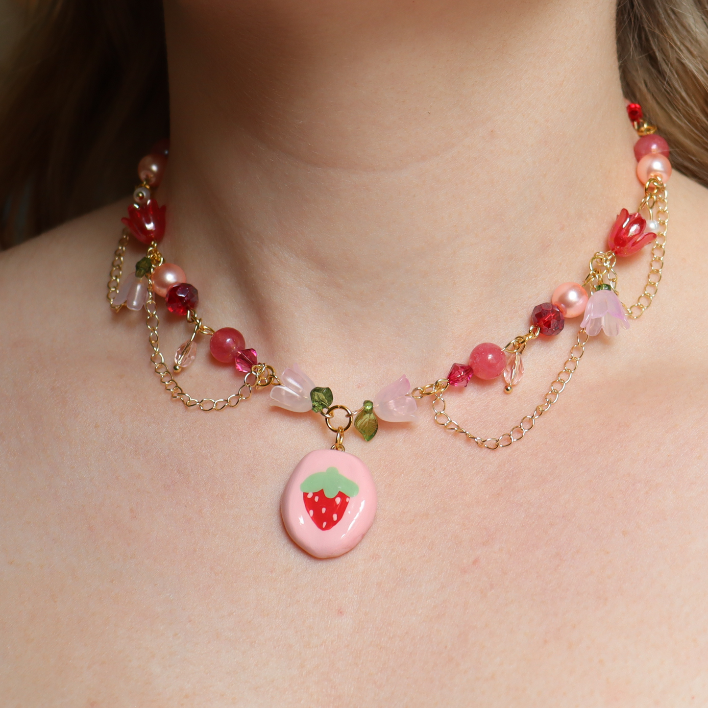 Strawberry Shortcake Necklace