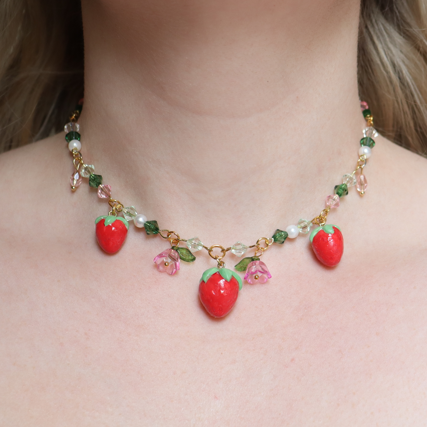 Strawberry Charm Necklace