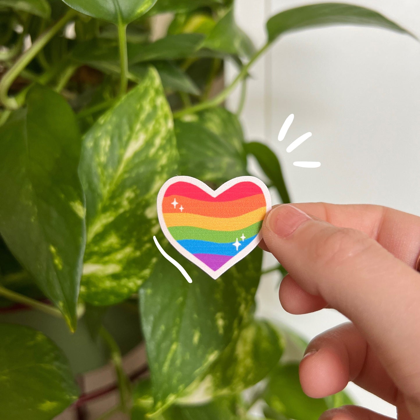 Heart-Shaped Pride Stickers
