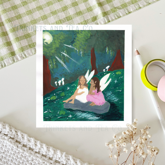 "Lovers by Moonlight" Art Print