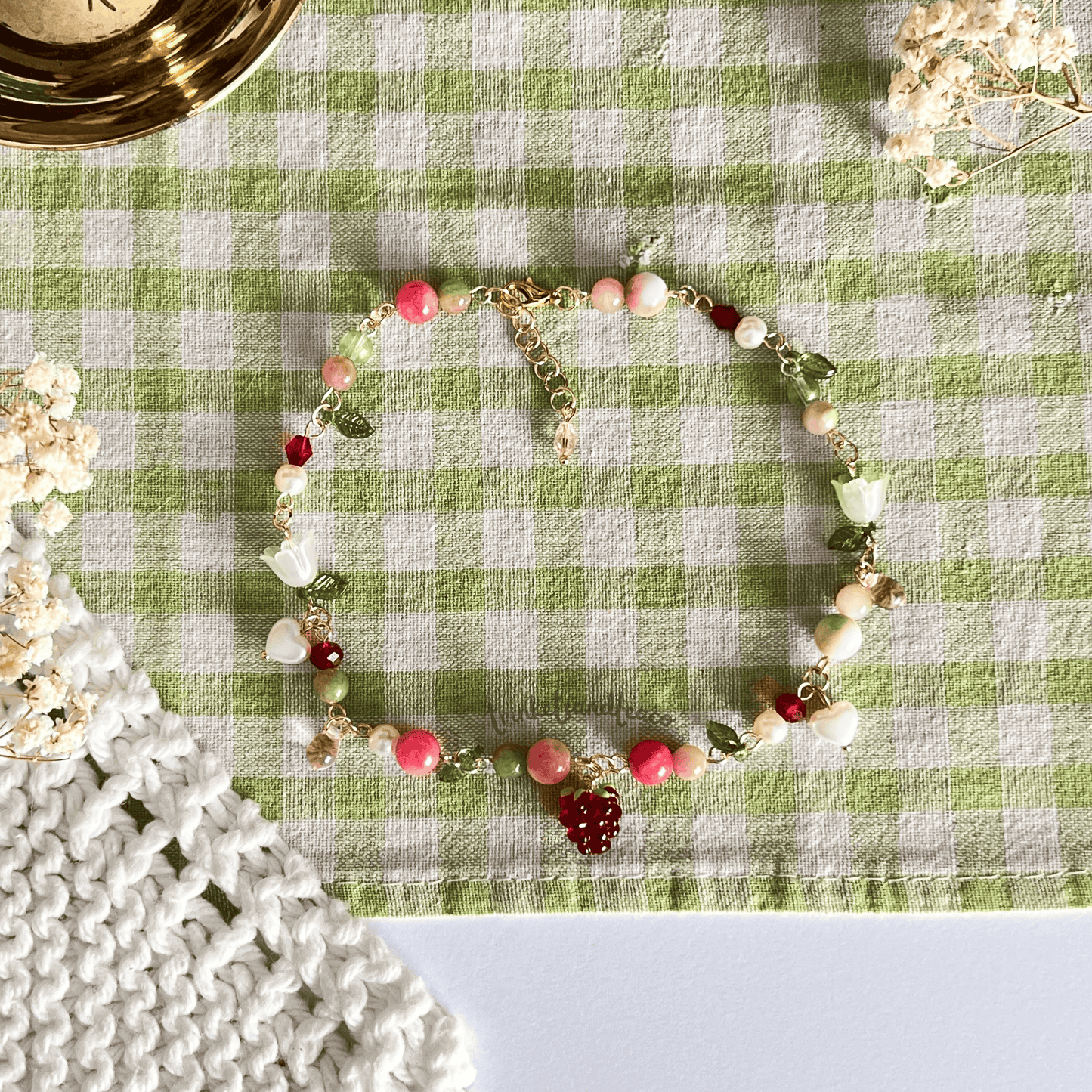 Raspberry Leaf Necklace