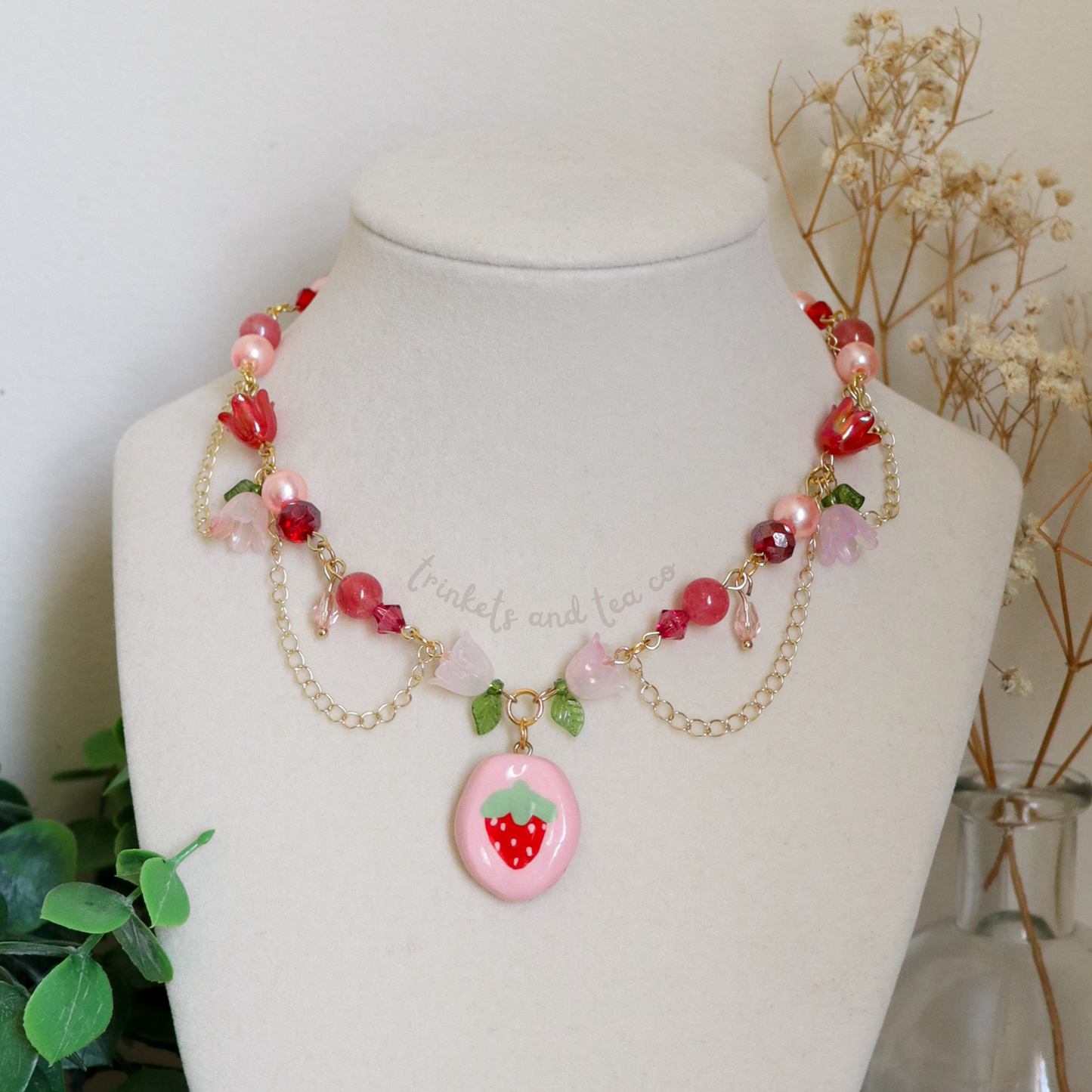 Strawberry Shortcake Necklace