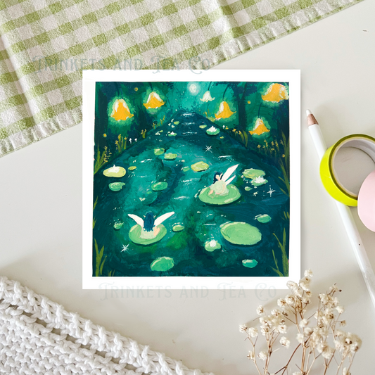 "Luminescent Stream" Art Print